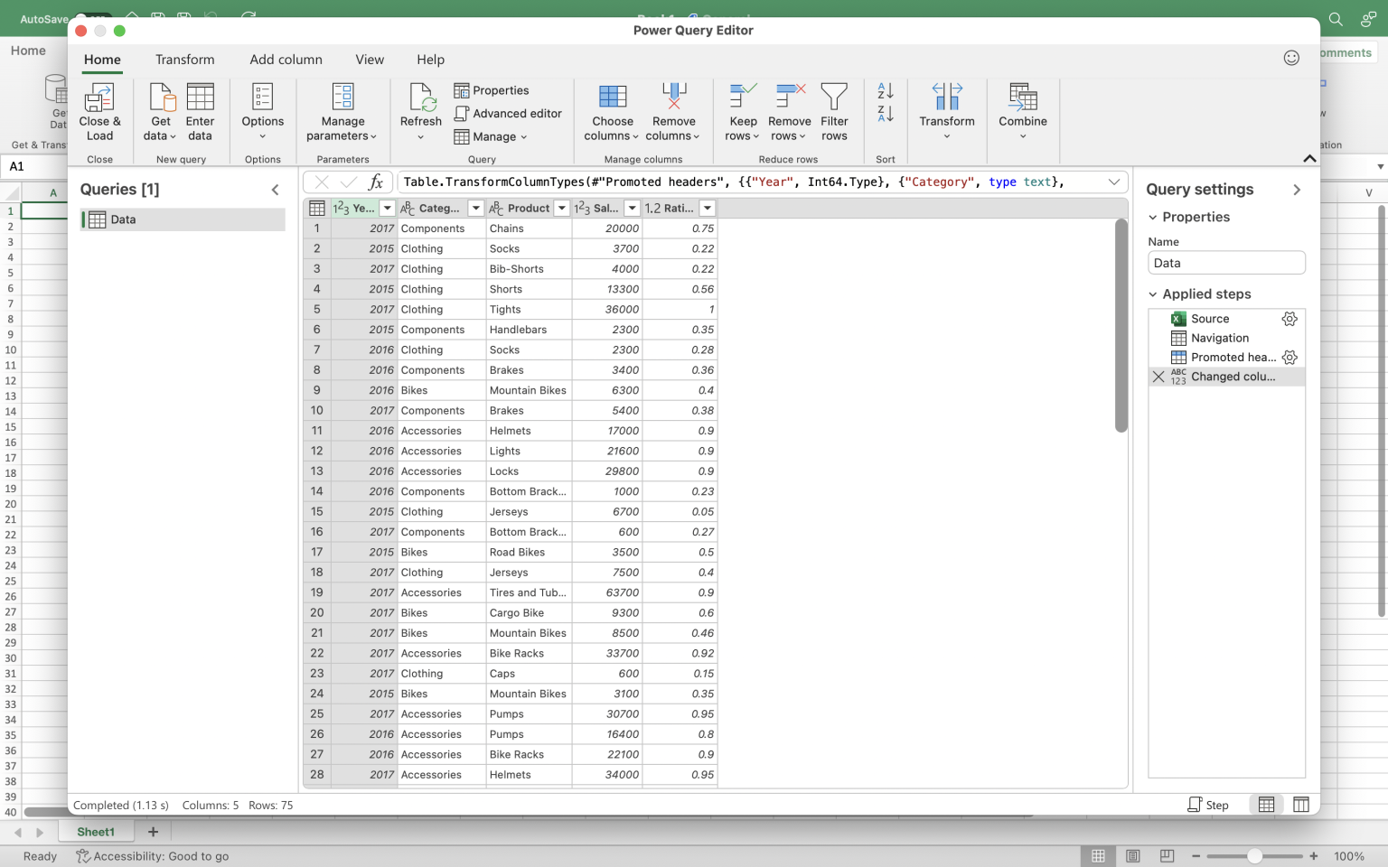 Shape data with Power Query Editor in Excel for Mac | Microsoft Community Hub